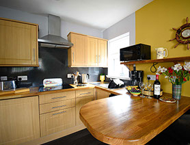 Self Catering Accommodation near Portree with Modern Kitchen with Oven Hob Microwave and Dish Washer
