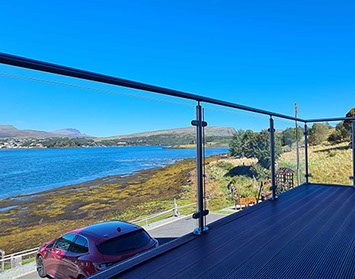 Our Bed and Breakfast Accommodation near Portree has Guest Balconies looking out on to sea views